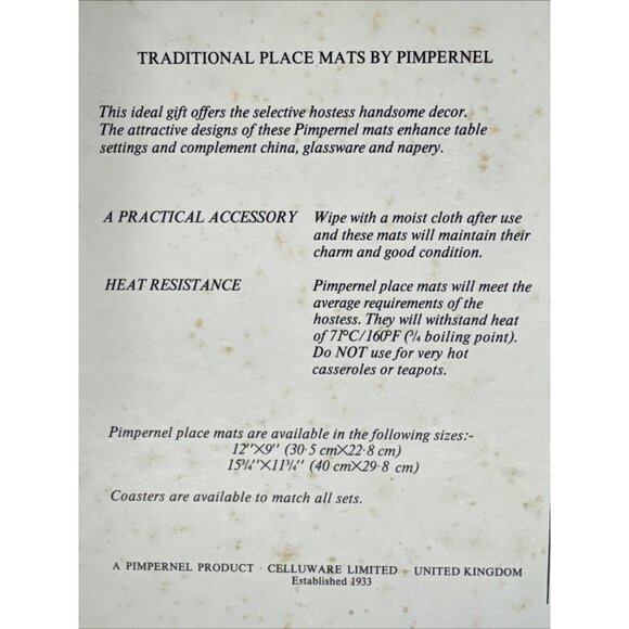 Vintage Pimpernel Set of 4 Ducks Wild Fowl Place Mats Cork Back Hunting Cabin - Picture 4 of 11